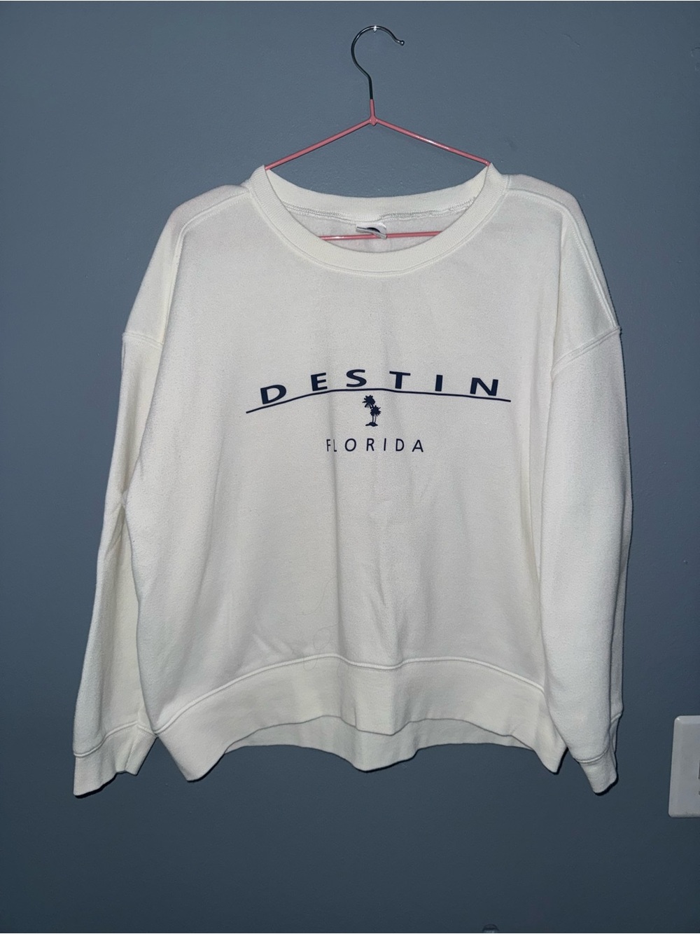 Destin Florida Crewneck Sweatshirt - White